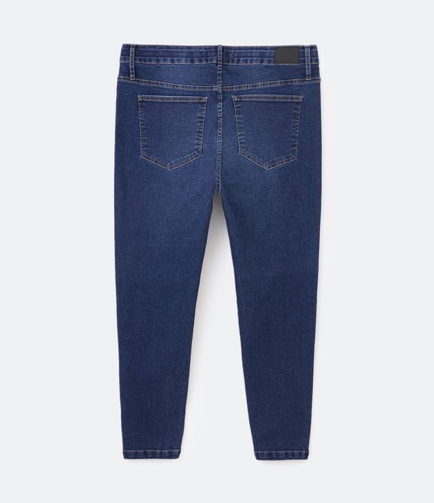 Calça Skinny Jeans com Aplicação de Strass Curve & Plus Size Azul 7
