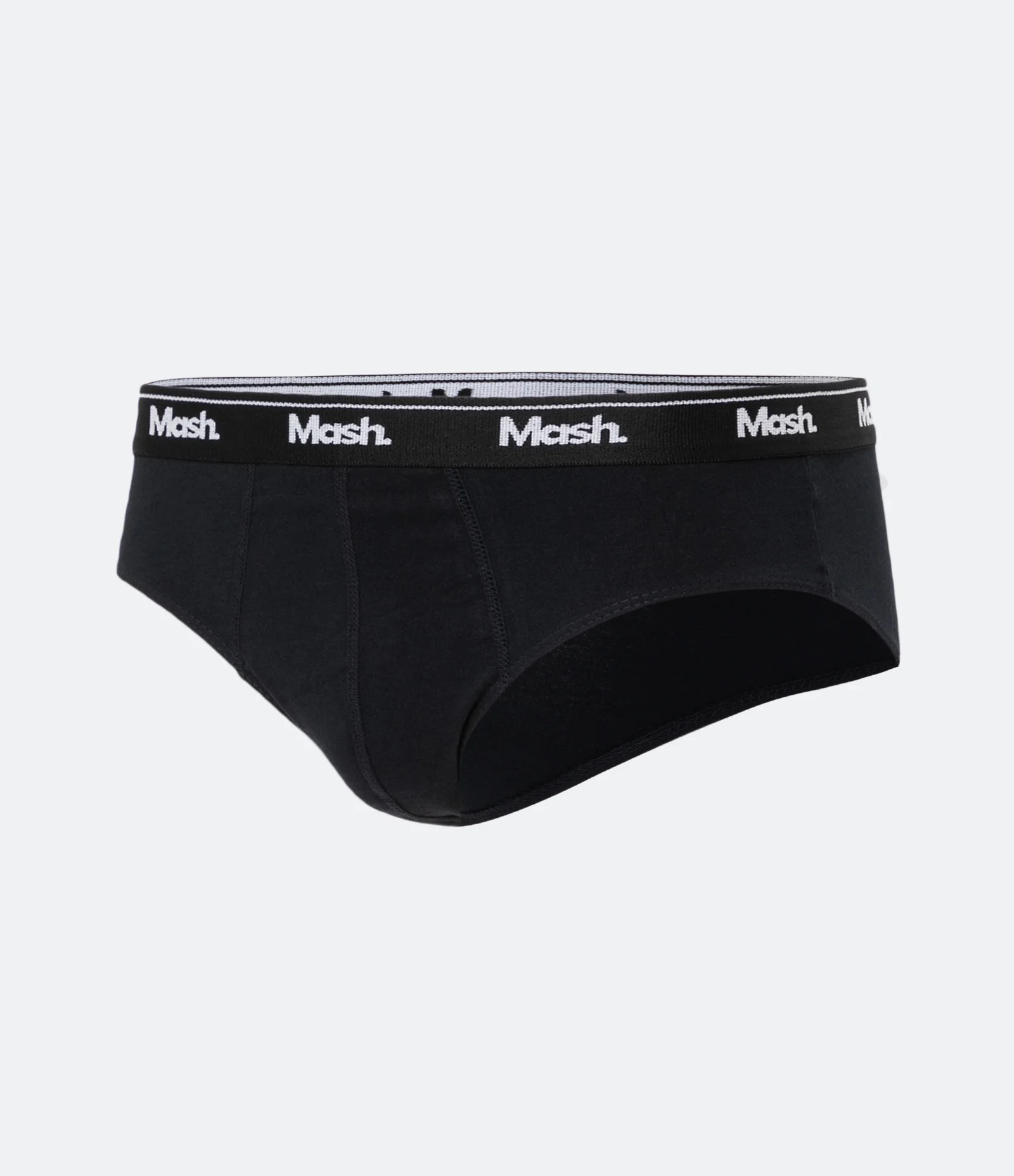 Cueca Slip em Meia Malha com Cós Elástico Mash Preto 1