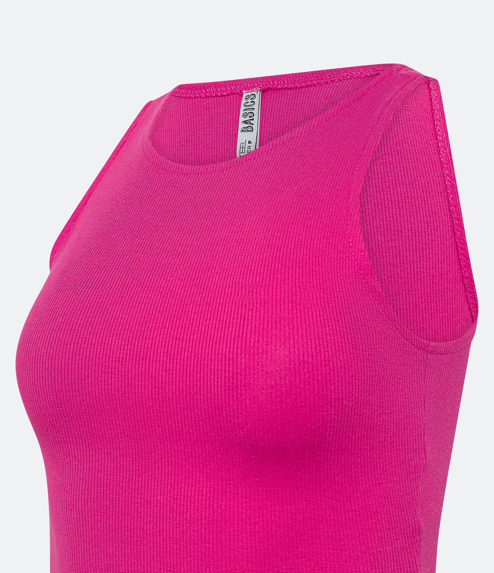 Blusa Cropped sem Manga em Algodão com Textura Canelada 6