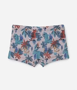 Sunga Boxer Infantil Estampa Florestinha - Tam 1 a 4 Anos