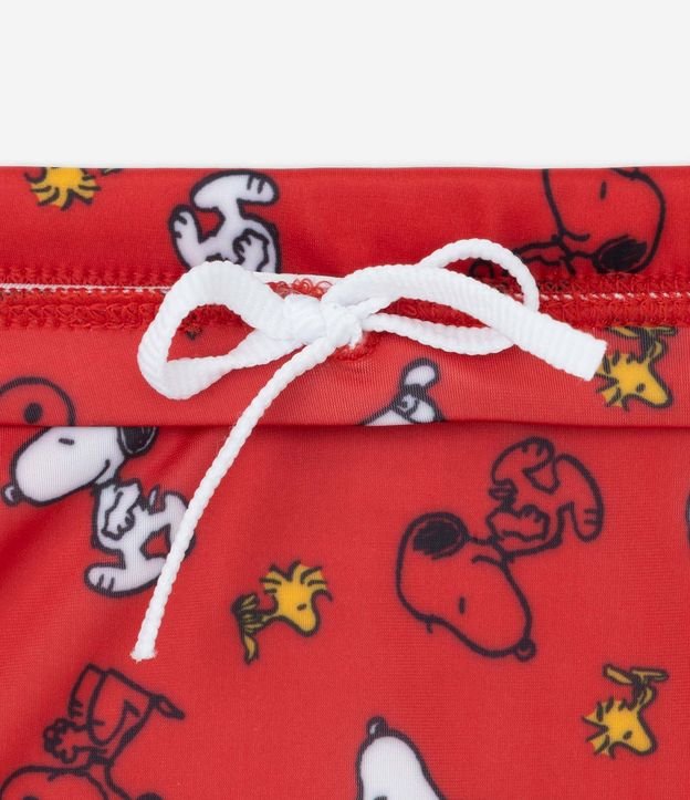 Sunga Boxer Infantil Estampa Snoopy - Tam 1 a 4 Anos Vermelho 2