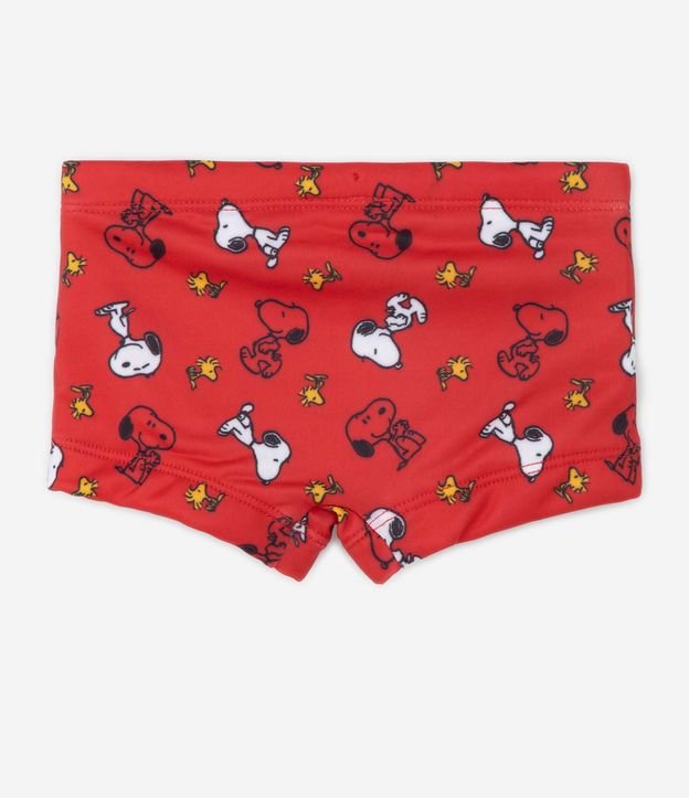 Sunga Boxer Infantil Estampa Snoopy - Tam 1 a 4 Anos Vermelho 4