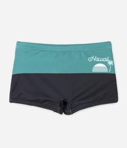 Sunga Boxer Infantil com Estampa Bloco de Cor - Tam 5 a 14 anos