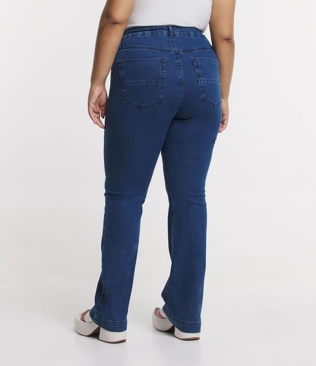 Calça Jeans Flare Básica Curve & Plus Size Azul 3
