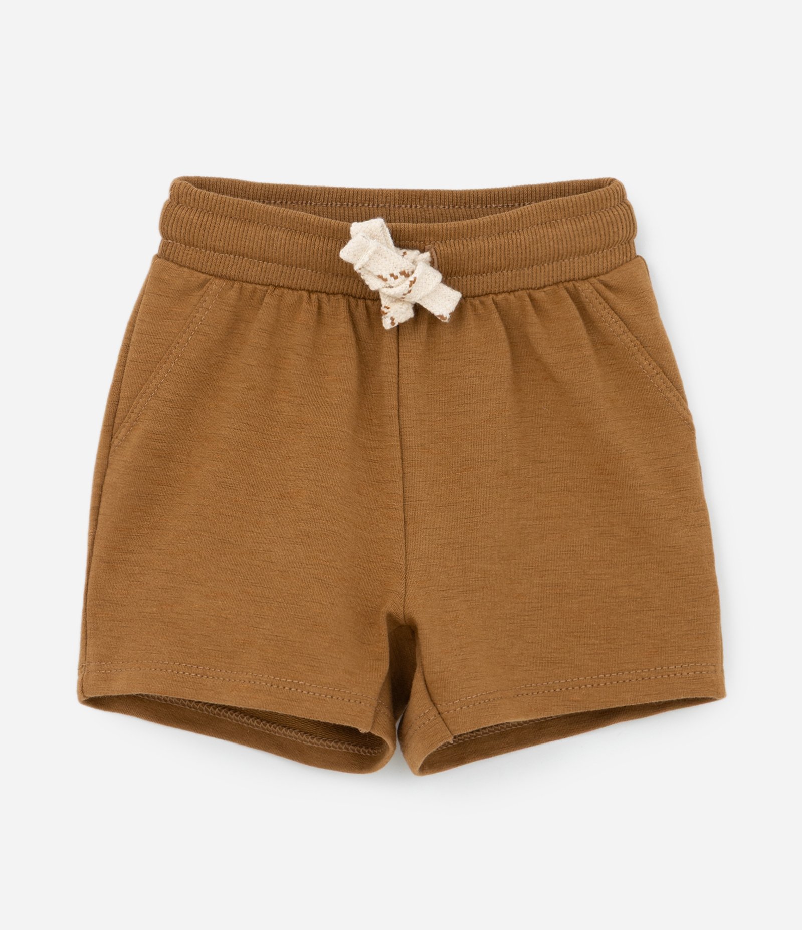 Conjunto Infantil com Estampa Listrada e Bolsinho Contrastante - Tam 0 a 18 meses Azul/Branco/Marrom 5