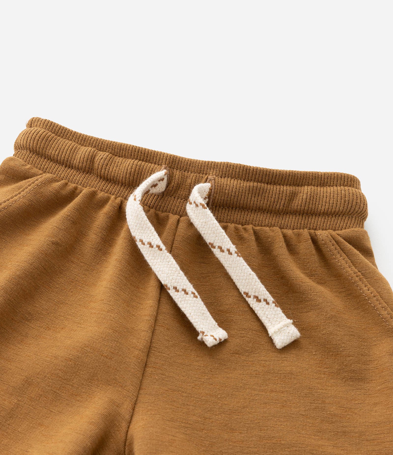 Conjunto Infantil com Estampa Listrada e Bolsinho Contrastante - Tam 0 a 18 meses Azul/Branco/Marrom 6