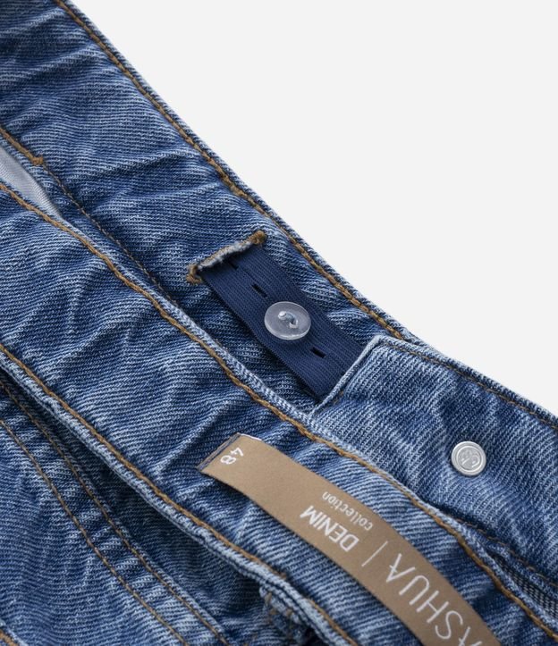 Calça Reta Jeans com Aplicação de Tachas Curve & Plus Size Azul 8