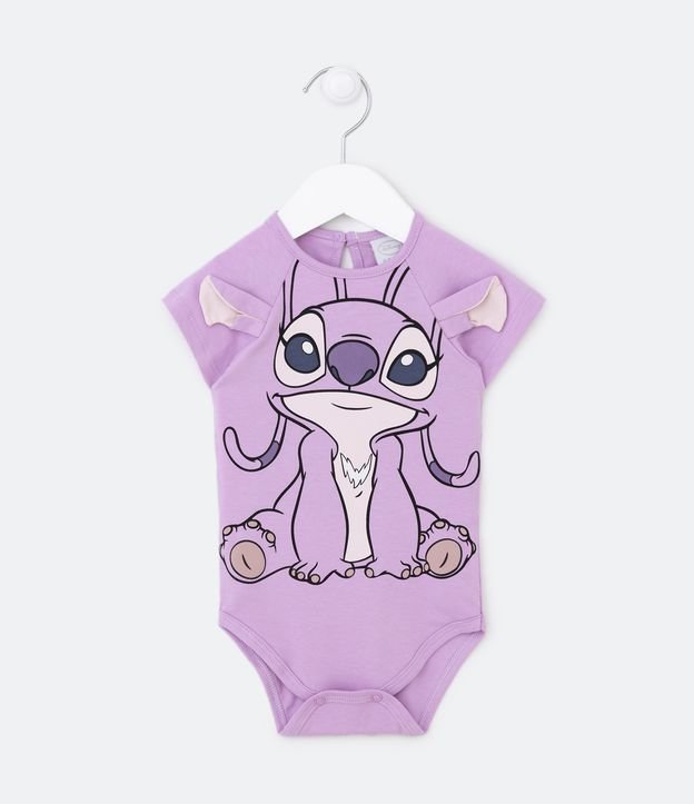 Body Infantil con Estampado Angel Lilo y Stitch - Talle 0 a 18 meses Violeta 1
