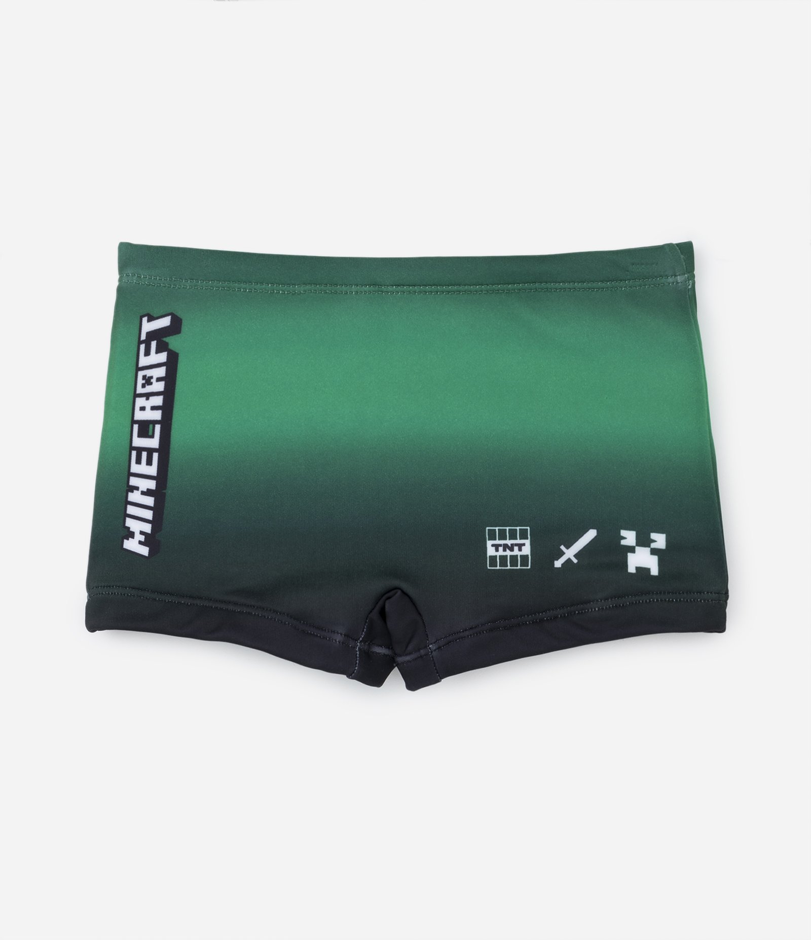 Sunga Boxer Infantil com Estampa Degradê do Minecraft - Tam 5 a 14 anos Verde 1