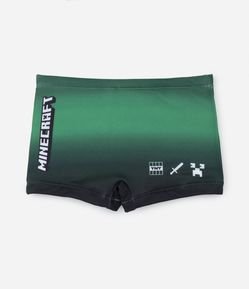 Sunga Boxer Infantil com Estampa Degradê do Minecraft - Tam 5 a 14 anos