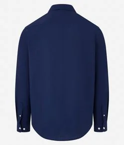 Camisa Regular Básica em Algodão com Fil a Fil