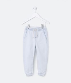 Calca Jogger Infantil em Jeans com Cós Elástico e Bolsos - Tam 1 a 5 Anos
