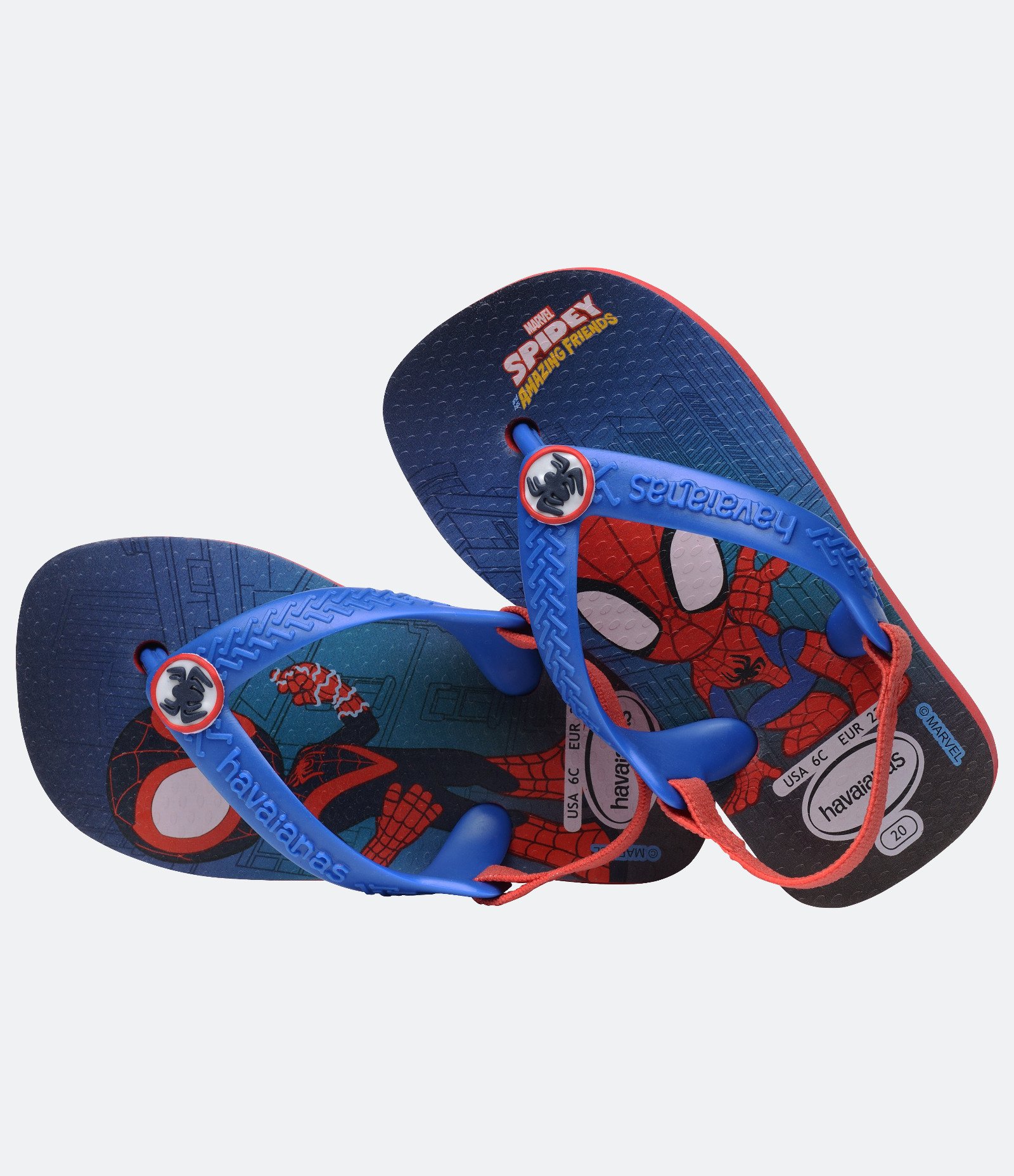 Chinelo Infantil com Elástico e Estampa do Spidey - Tam 17/18 ao 23/24 Azul 4