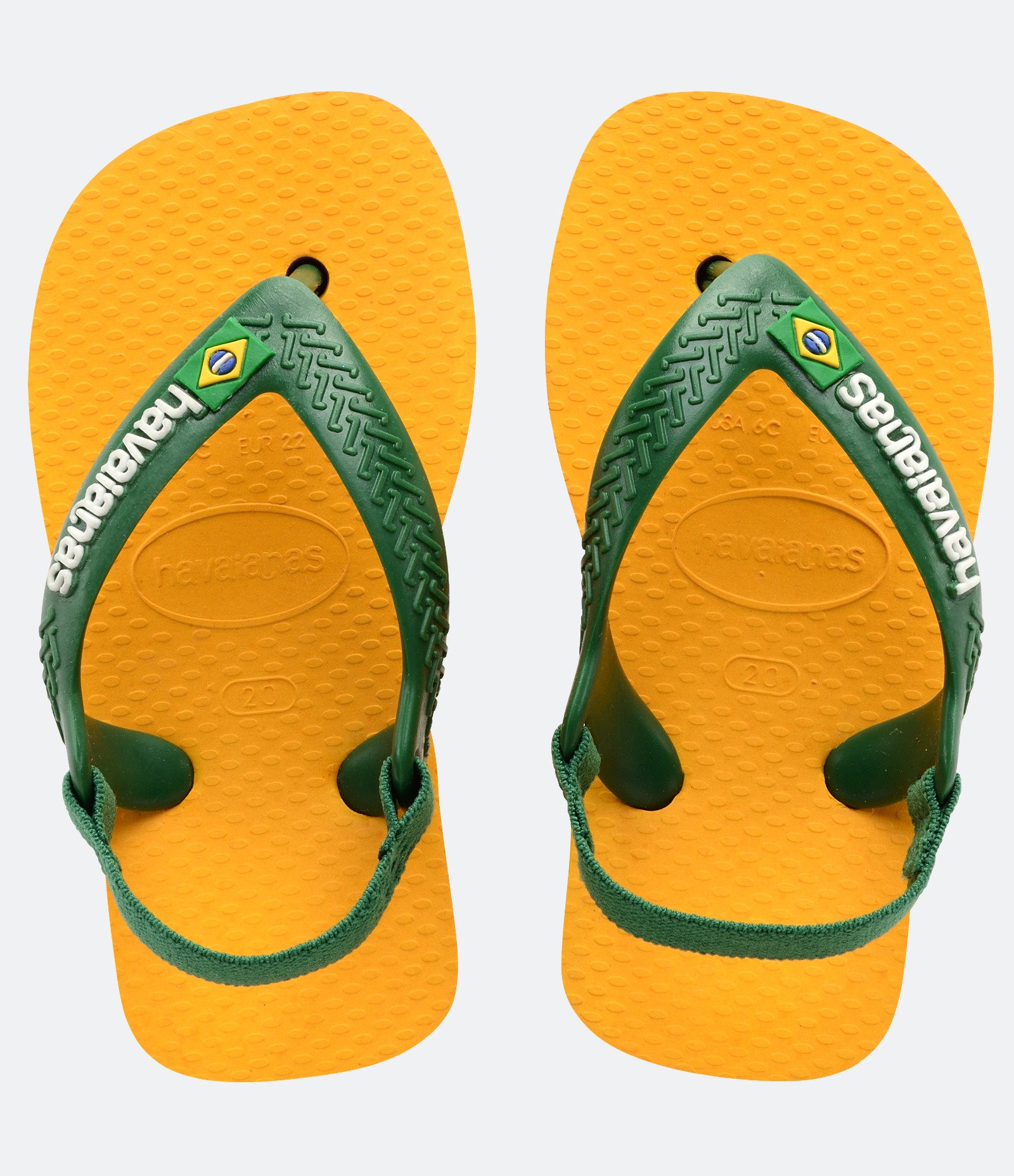 Chinelo Havaianas Infantil com Elástico no Calcanhar - Tam 17 ao 24 Amarelo 1