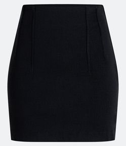 Saia Curta em Bengaline com Detalhe Corsetado