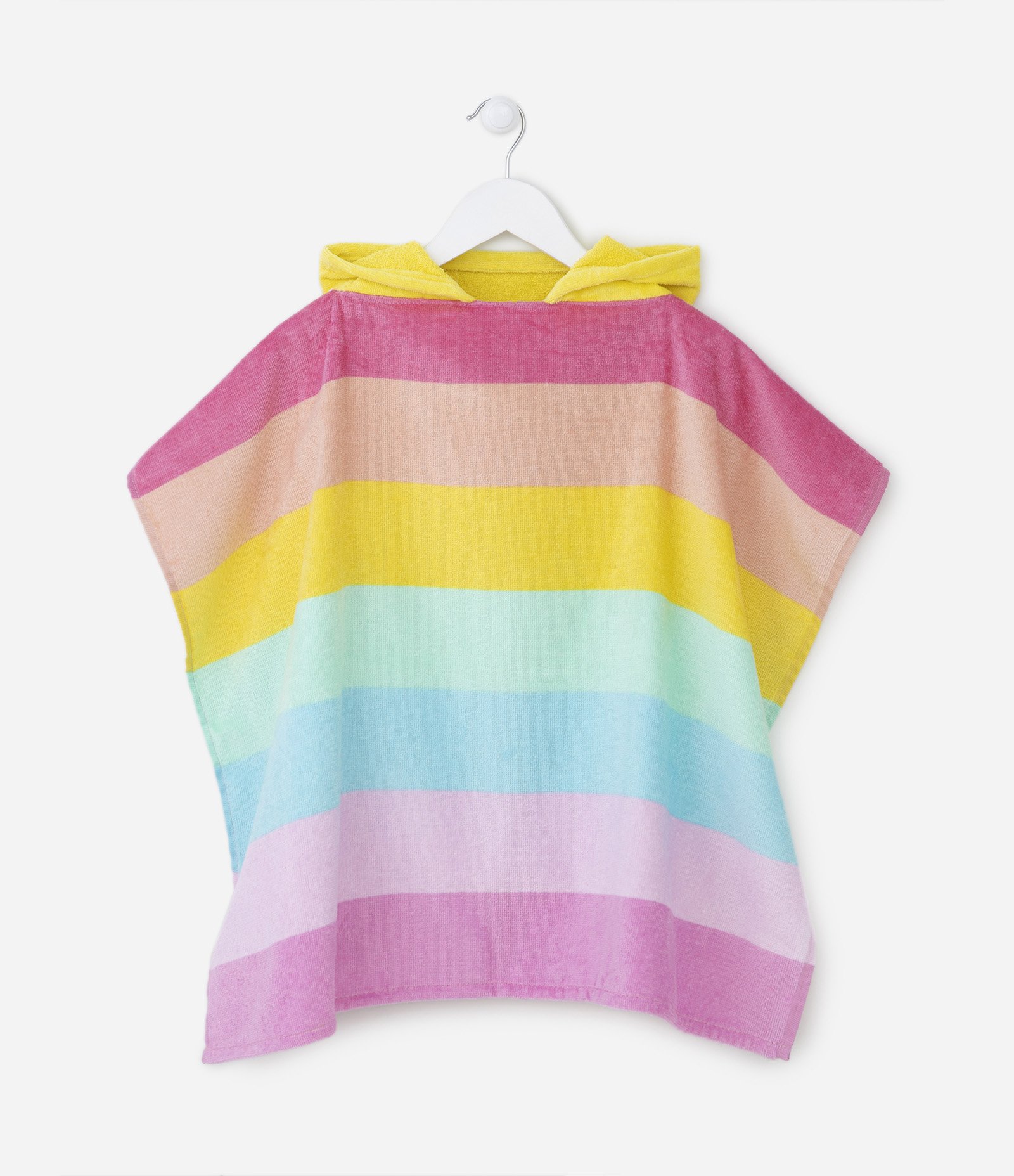 Poncho Atoalhado Infantil com Capuz e Estampado Colorido Multicores 1