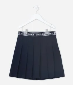 Saia Infantil com Pregas em Tricoline e Elástico Personalizado - Tam 5 a 14 Anos