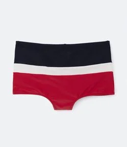 Sunga em Microfibra com Estampa de Listras Náuticas