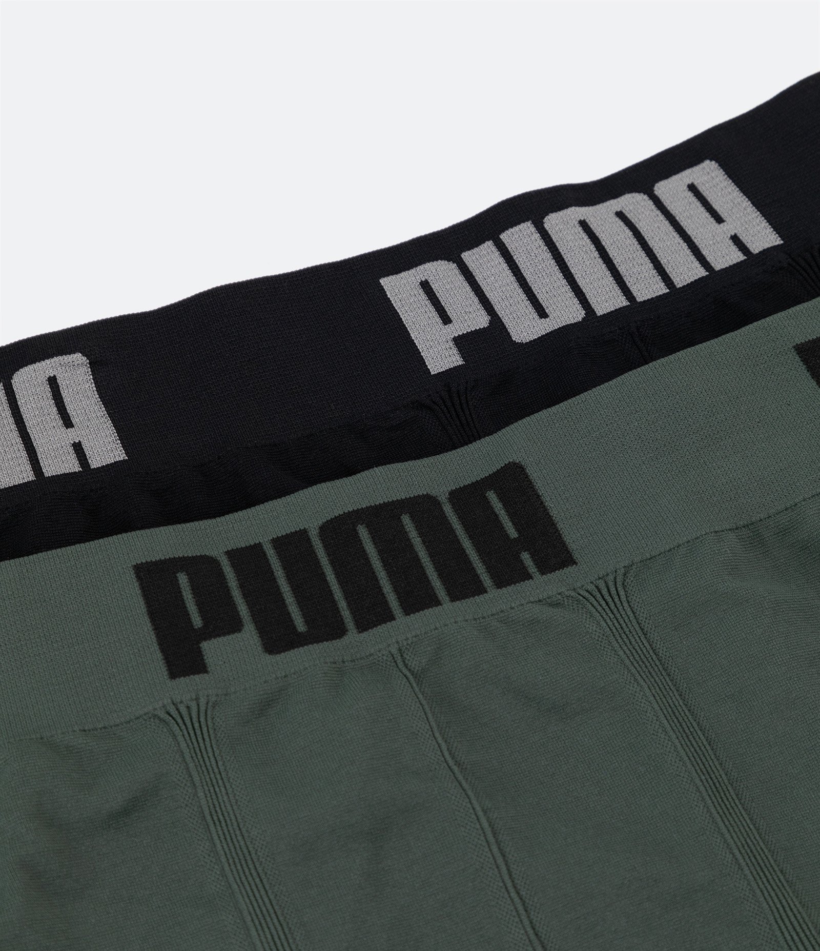 Kit 02 Cuecas Boxer em Microfibra com Cós Elástico Puma Verde/ Preto 3