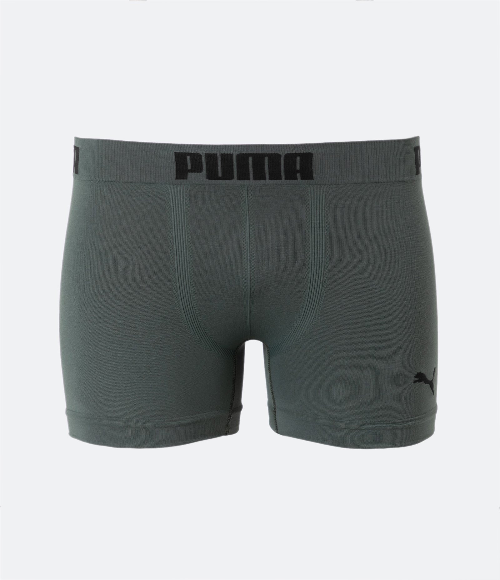 Kit 02 Cuecas Boxer em Microfibra com Cós Elástico Puma Verde/ Preto 4