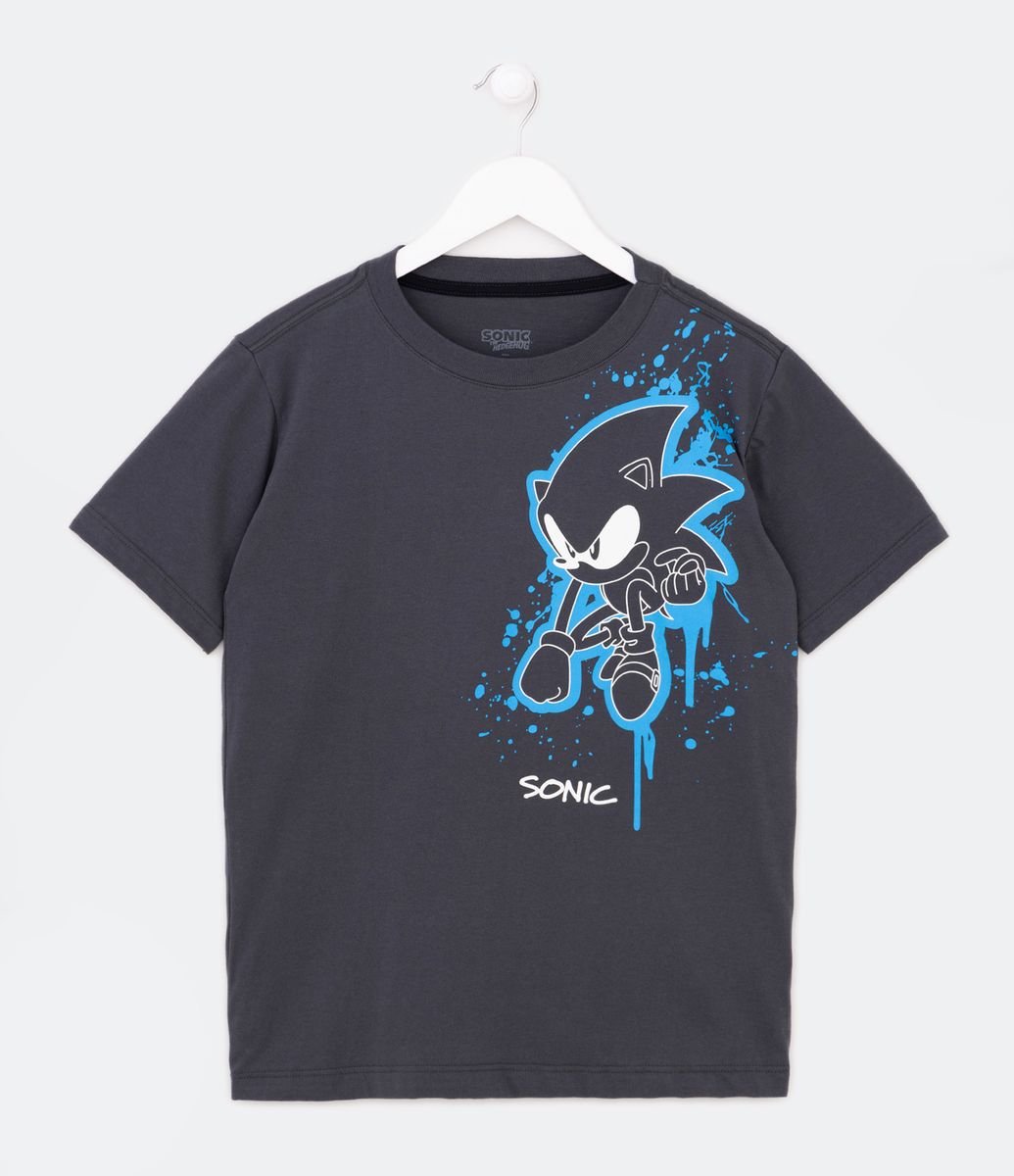 Camiseta - sonic - correndo - raio