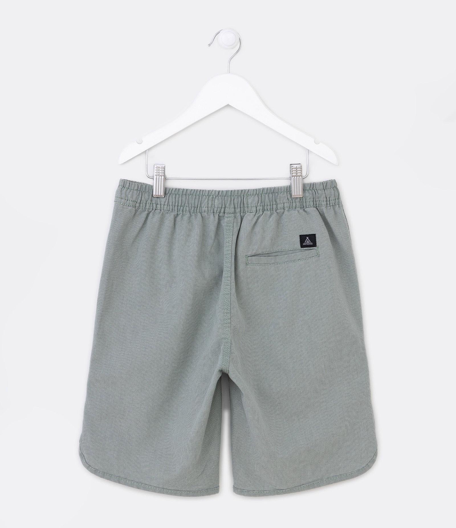 Bermuda Infantil em Sarja com Cordão no Cós - Tam 5 a 14 Anos Verde Claro 2