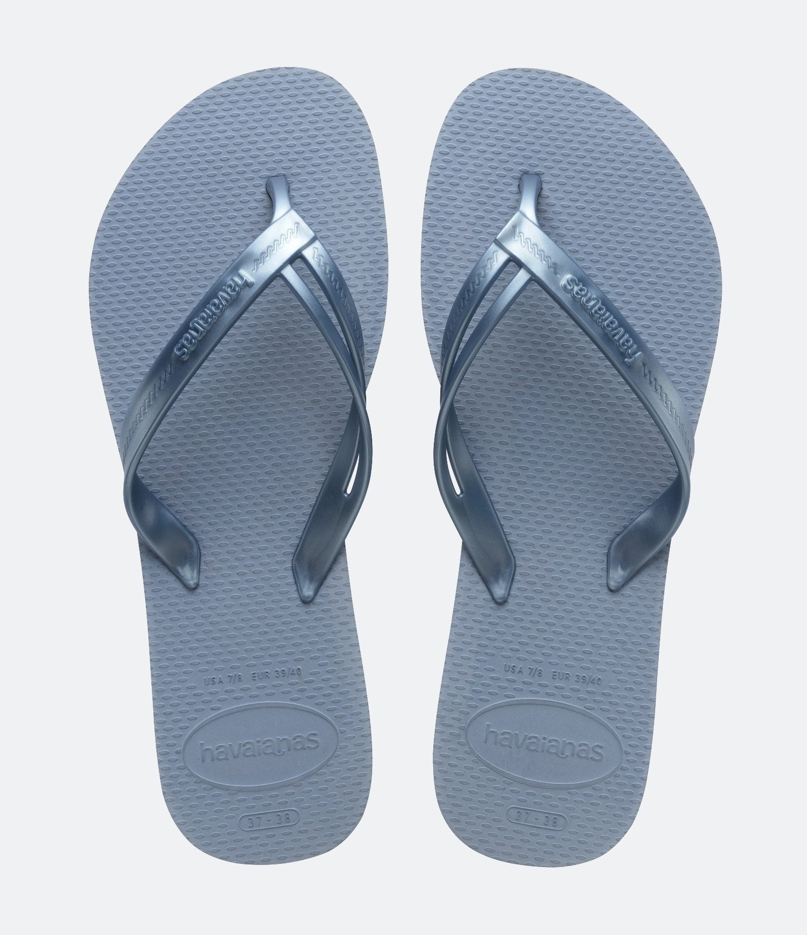 Chinelo Havaianas Elegance com Detalhe de Tira Dupla Azul 1