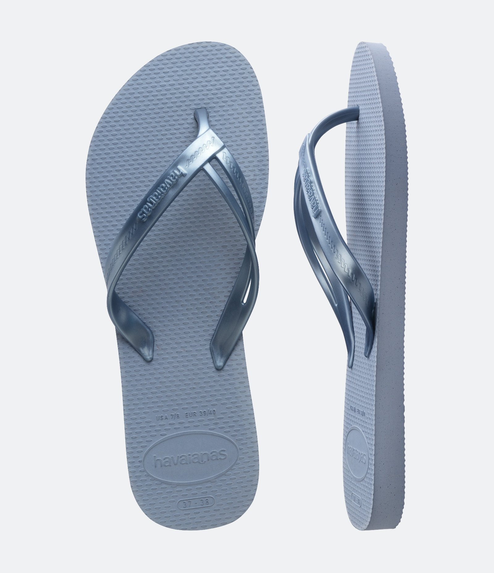 Chinelo Havaianas Elegance com Detalhe de Tira Dupla Azul 5