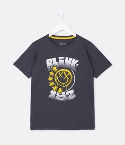 Camiseta Infantil com Estampa Blink 182 - Tam 4 a 8 Anos