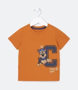 Camiseta Infantil em Piquet com Estampa Chase Patrulha Canina - Tam 2 a 5 Anos