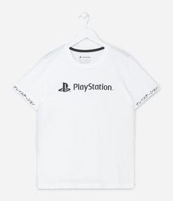 Camiseta Infantil com Estampa Localizada Playstation - Tam 7 a 14 anos