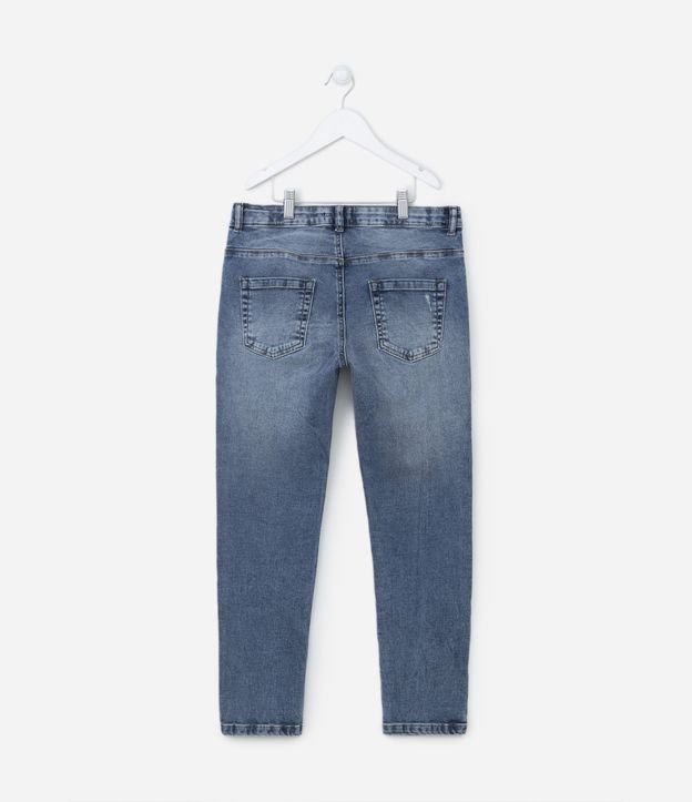 Calça Jeans Infantil com Efeito Estonado - 4 a 10 anos