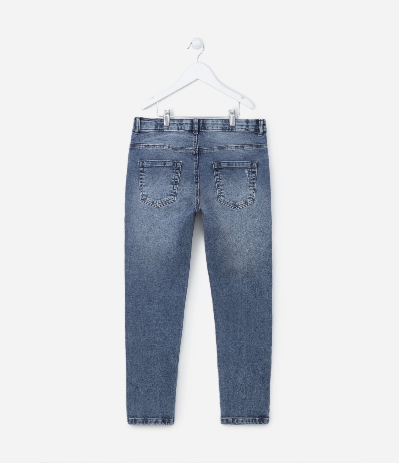 Calça Jeans Infantil com Efeito Estonado - 4 a 10 anos Azul 2
