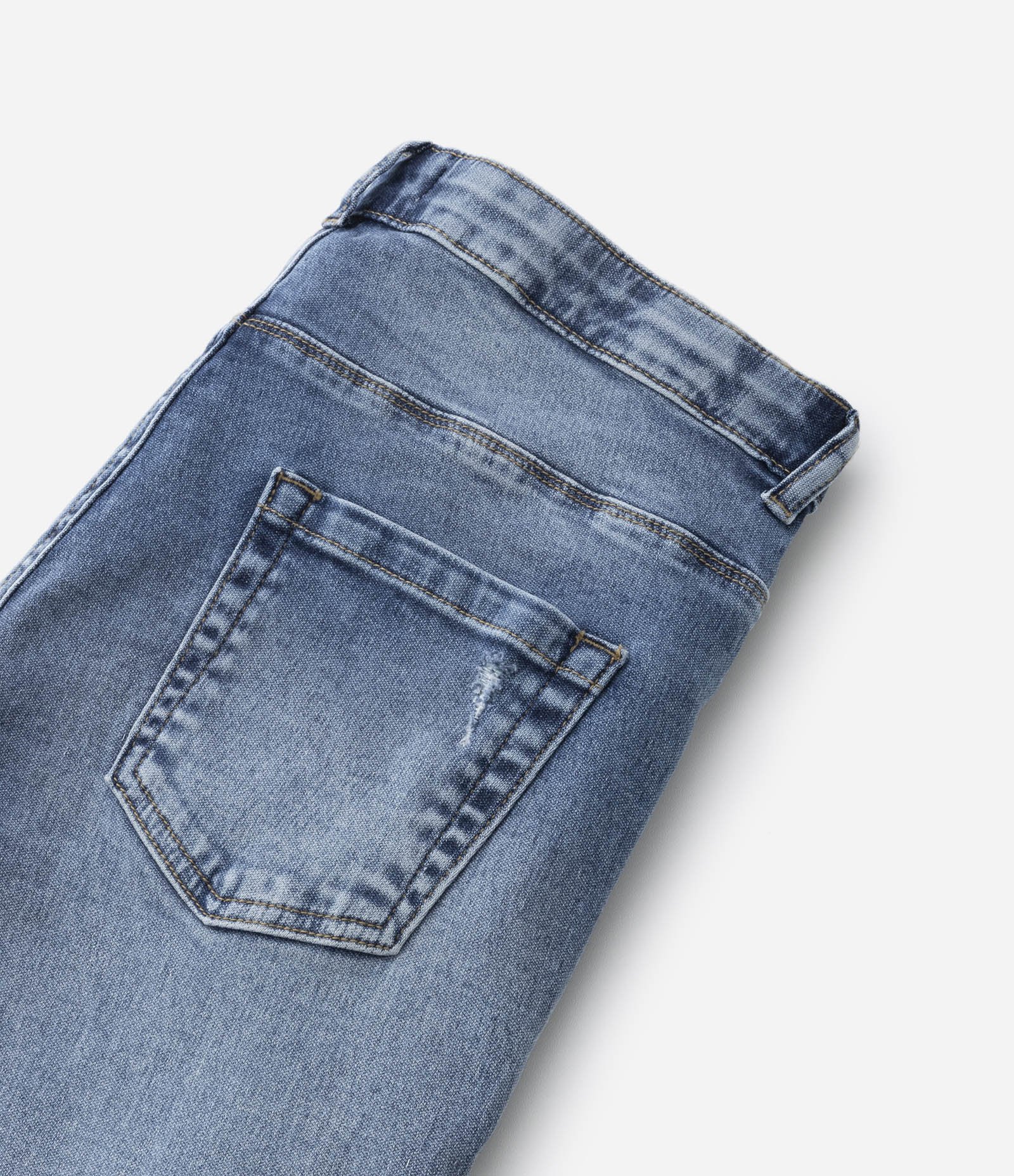 Calça Jeans Infantil com Efeito Estonado - 4 a 10 anos Azul 3