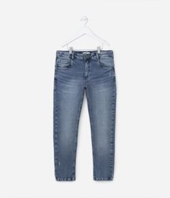 Calça Jeans Infantil com Efeito Estonado - 4 a 10 anos