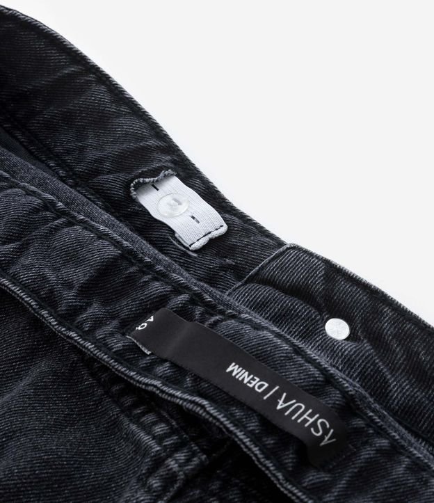 Saia Curta Jeans com Bolsos Curve & Plus Size Preto 8