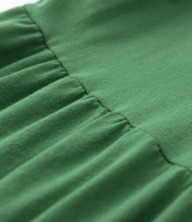 Vestido Midi em Meia Malha com Maga Bufante Curve & Plus Size Verde Bandeira 6