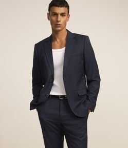 Paletó Slim Alfaiatado com Gola Lapela e Bolsos