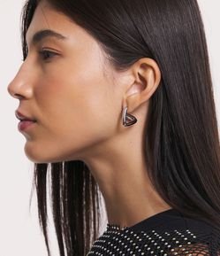 Kit 03 Brincos Argolas em Metal com Diferentes Formatos