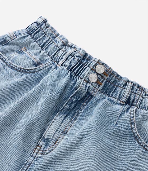 Short Clochard Jeans com Cós Elástico Curve & Plus Size Azul 7