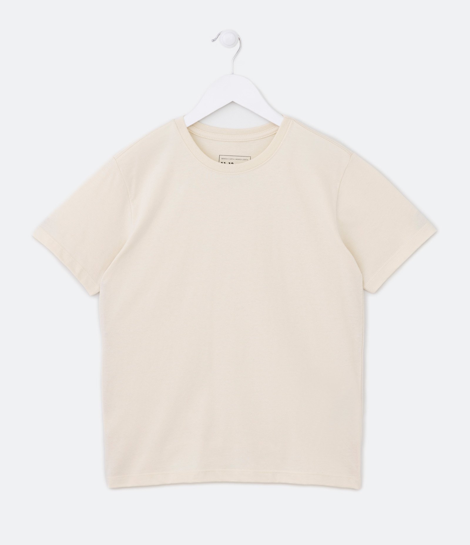 Camiseta Infantil Básica - Tam 5 a 14 Anos Bege 1