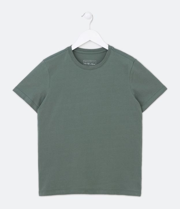 Camiseta Infantil Básica - Tam 5 a 14 Anos Verde 1