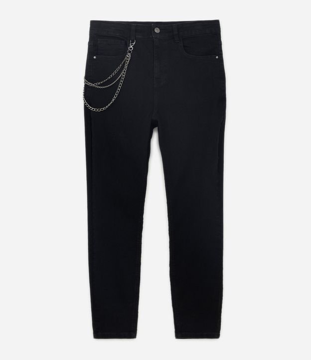 Calça Skinny em Jeans com Corrente Curve & Plus Size Preto 6