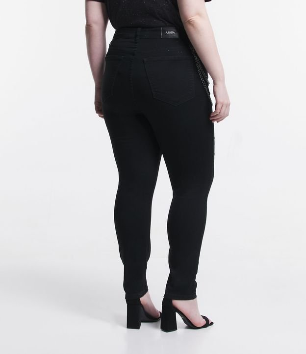 Calça Skinny em Jeans com Corrente Curve & Plus Size Preto 3