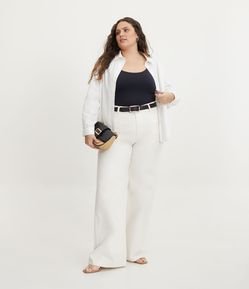 Blusa Regata em Poliamida com Alça Larga Curve & Plus Size