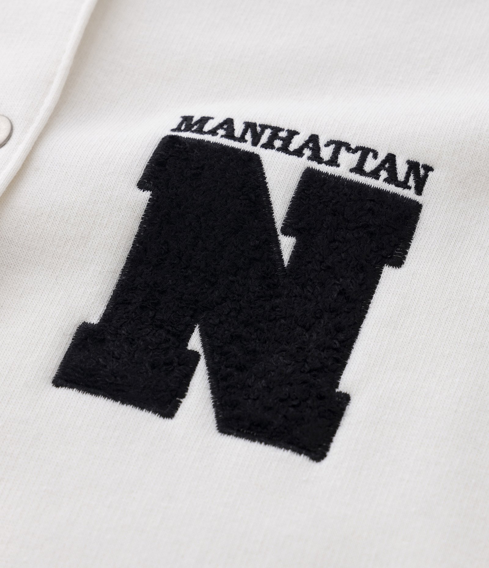 Jaqueta Bomber Infantil com Mangas Contrastantes - Tam 5 a 14 anos Branco/Preto 3