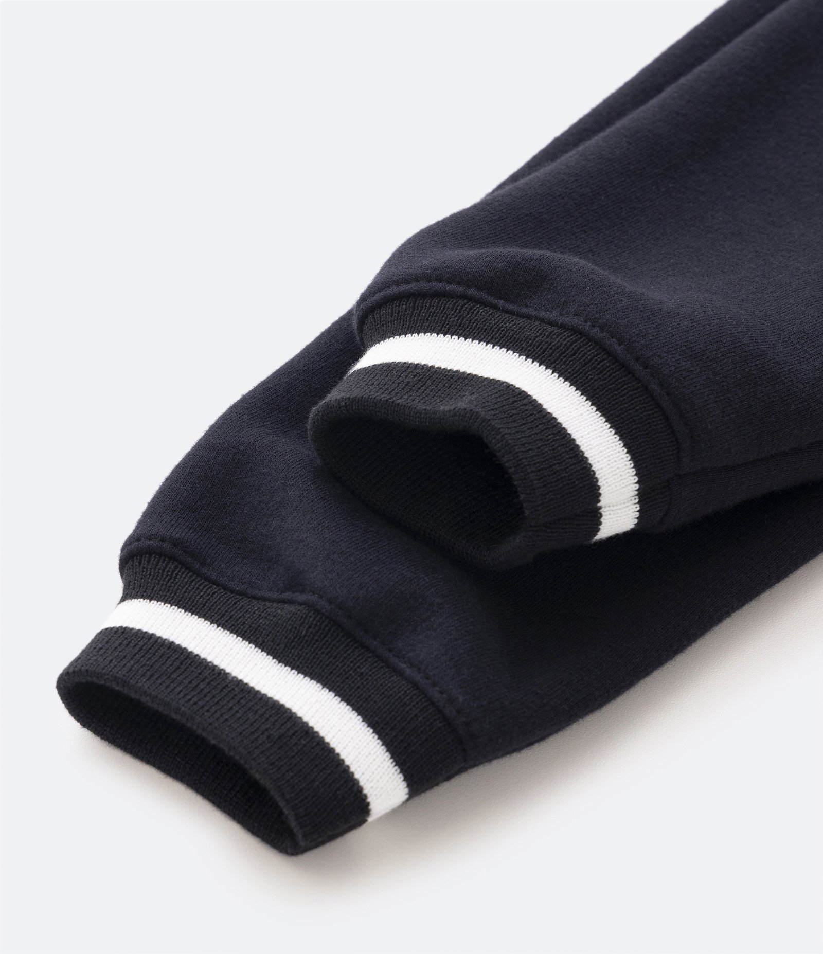 Jaqueta Bomber Infantil com Mangas Contrastantes - Tam 5 a 14 anos Branco/Preto 5