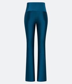 Calça Flare Esportiva em Poliamida com Fenda na Lateral