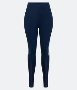 Calça Legging Esportiva em Poliamida com Recortes Laterais