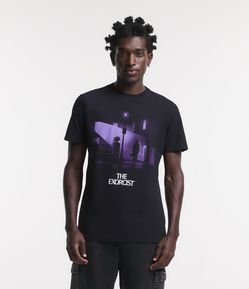 Camiseta Comfort em Meia Malha com Estampa Exorcista Vintage
